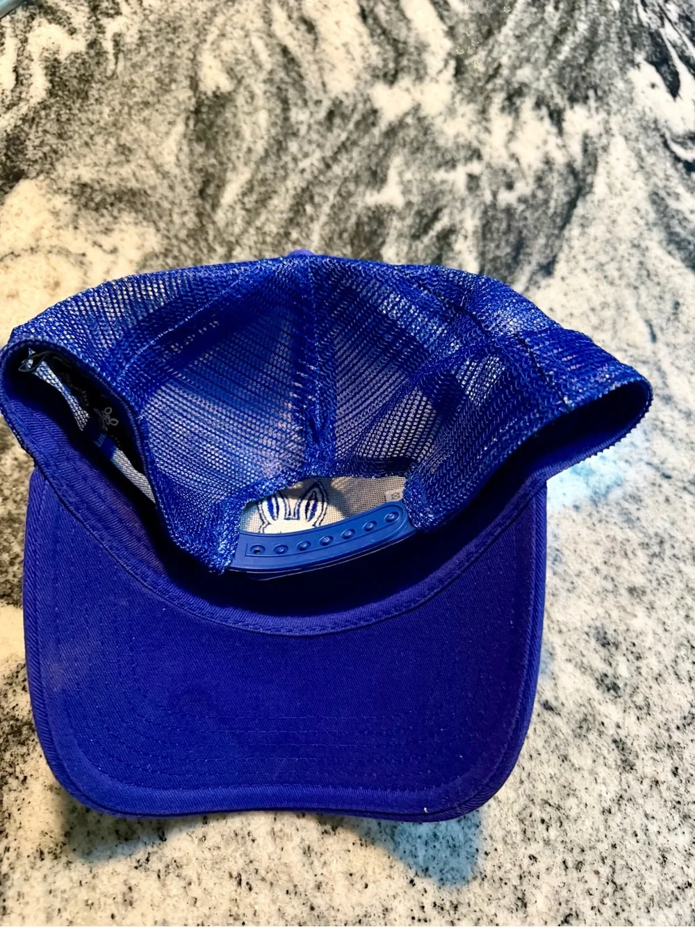 Psycho Bunny Royal Blue Hat with Skull Bunny Patch